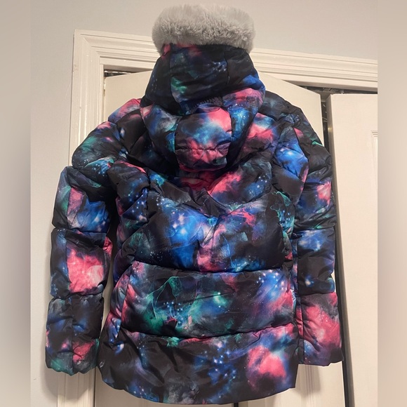 Girls Tye Dye Hooded Winter Coat, Size 14/16 - Picture 4 of 6